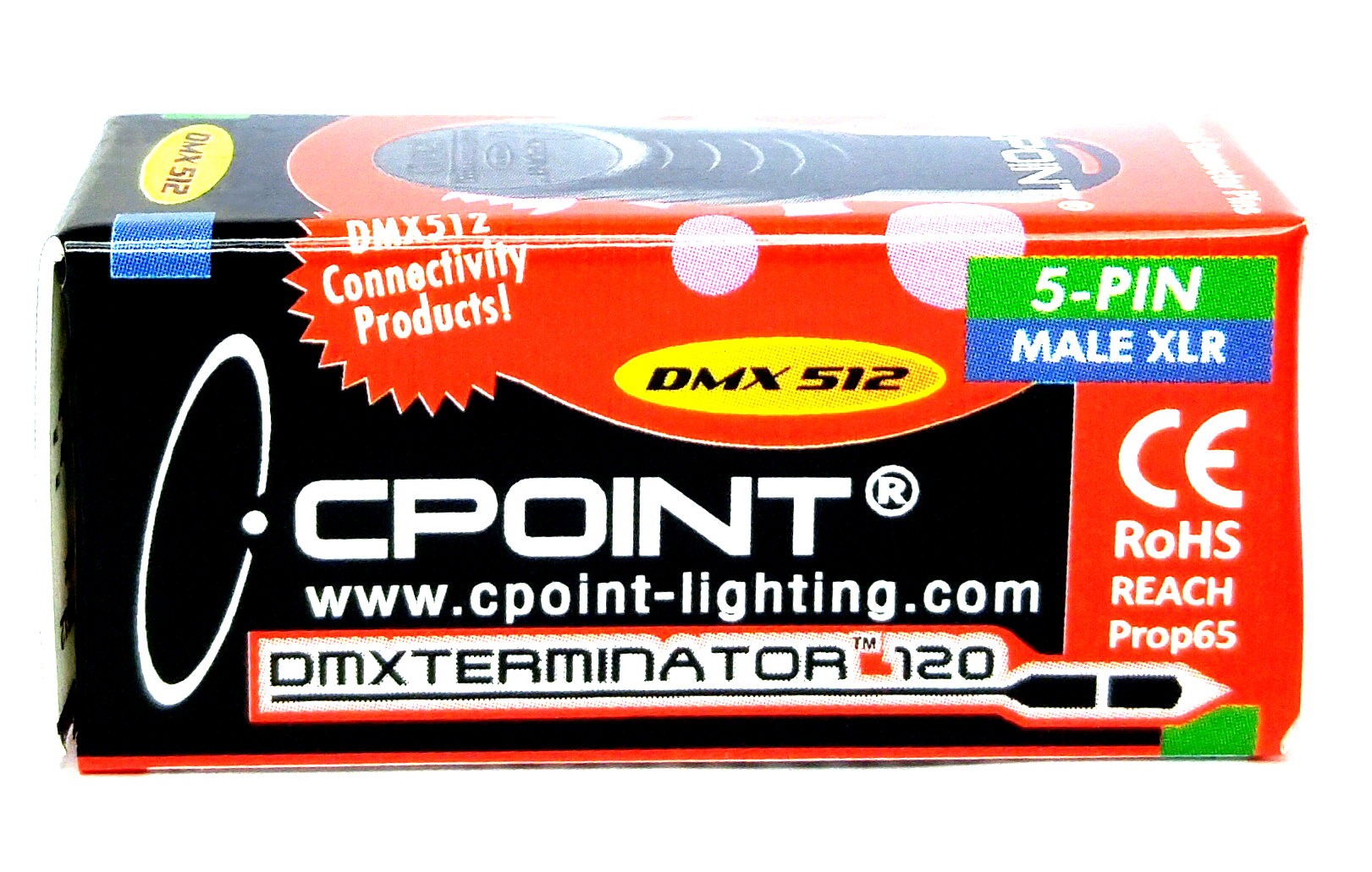CPoint DMXterminator XLR 3 Pin DMX Terminator 120 Ohm XLR3-TERM 2 Pack 